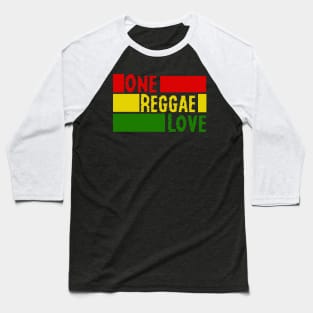 One Reggae Love, Ethiopia flag, Rasta Baseball T-Shirt